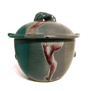 Vintage Handcrafted Lidded Pot Studio Pottery Stoneware by Bill Tyner